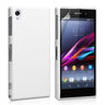 Yousave Accessories Sony Xperia Z1 Hard Hybrid Case - White