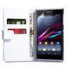 Yousave Accessories Sony Xperia Z1 Leather-Effect Wallet - White