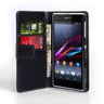 Yousave Accessories Sony Xperia Z1 Leather-Effect Wallet Case - Black