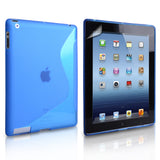 Caseflex iPad 3 S-Line Silicone Gel Case - Blue