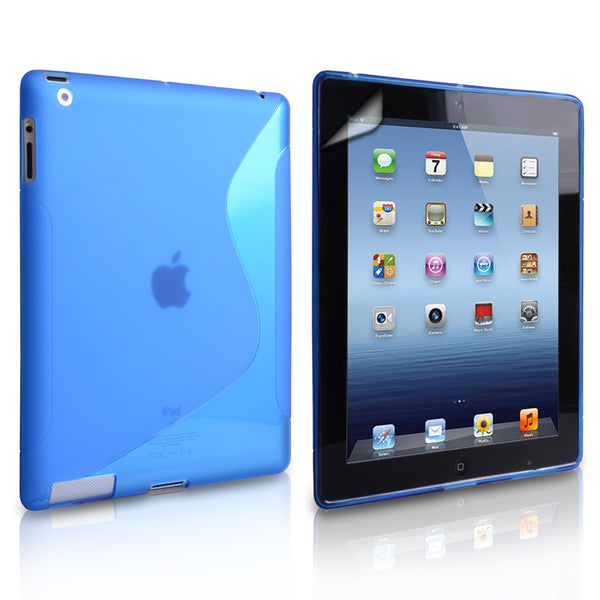 Caseflex iPad 3 S-Line Silicone Gel Case - Blue