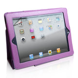 iPad 3 Purple Leather Effect Stand Case