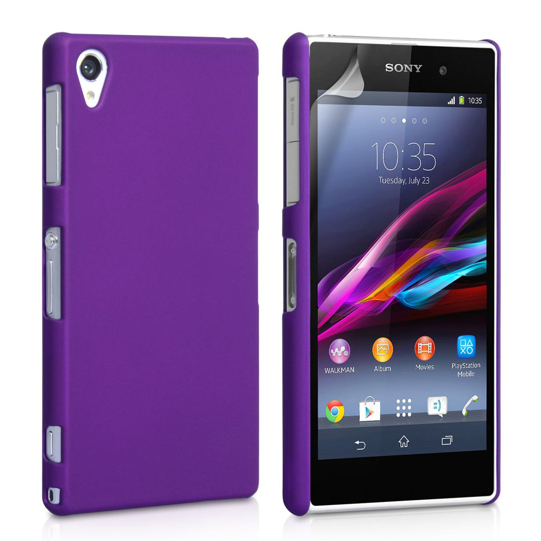 YouSave Accessories Sony Xperia Z1 Hard Hybrid Case - Purple