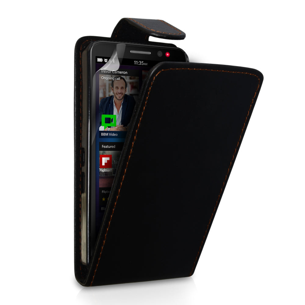 YouSave Accessories Blackberry Z30 Leather Effect Flip Case - Black