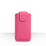 Caseflex Small Textured Faux Leather Pouch - Hot Pink