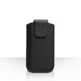 Caseflex Small Textured Faux Leather Phone Pouch - Black