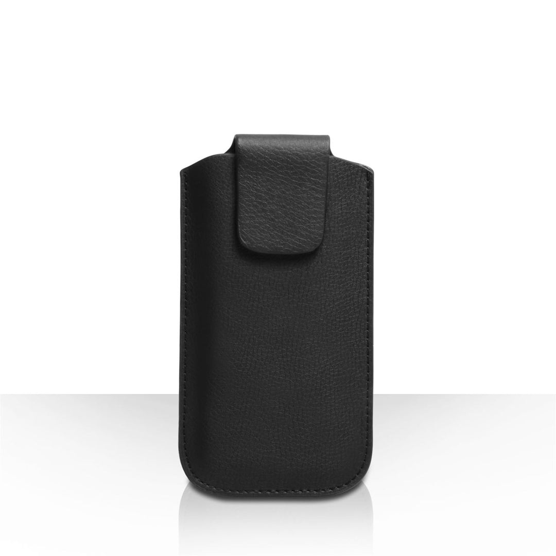 Caseflex Small Textured Faux Leather Phone Pouch - Black