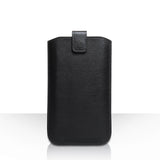 Caseflex Large Textured Faux Leather Return Phone Pouch - Black