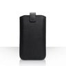 Caseflex Large Textured Leather-Effect Return Phone Pouch - Black