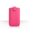 Caseflex Medium Textured Leather-Effect Return Phone Pouch - Pink