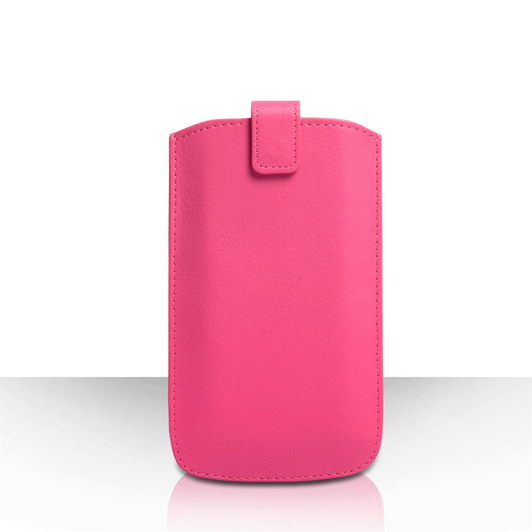 Caseflex Large Textured Faux Leather Return Phone Pouch - Pink