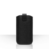 Caseflex Small Real Leather Return Phone Pouch - Black