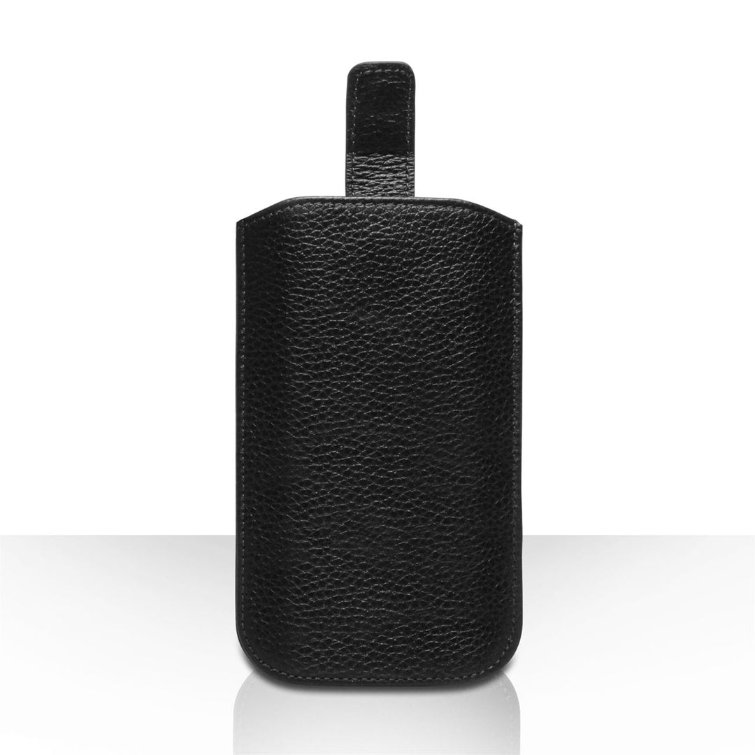 Caseflex Medium Real Leather Return Phone Pouch - Black