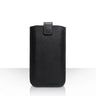 Caseflex Medium Textured Leather-Effect Return Phone Pouch - Black