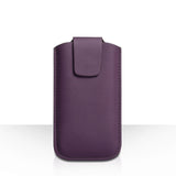 Caseflex Medium Textured Faux Leather Phone Pouch - Purple