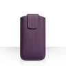 Caseflex Medium Textured Leather-Effect Phone Pouch - Purple
