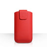 Caseflex Medium Textured Leather-Effect Phone Pouch - Red