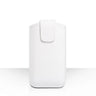 Caseflex Medium Textured Leather-Effect Phone Pouch - White