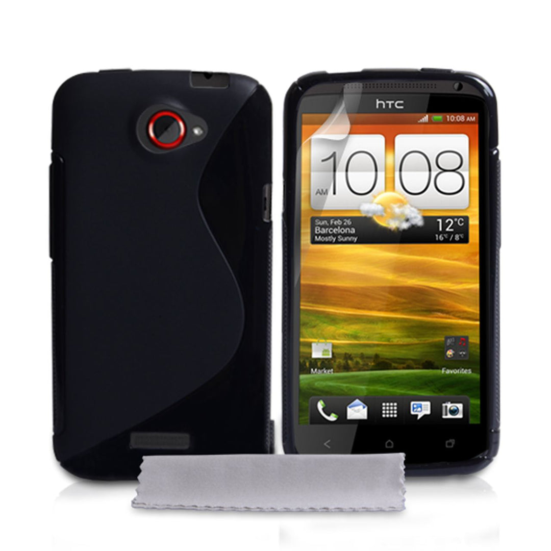 Caseflex HTC One X Silicone Gel S-Line Case - Black