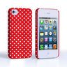 Caseflex iPhone 4 / 4S Shimmering Hearts Case - Red And White