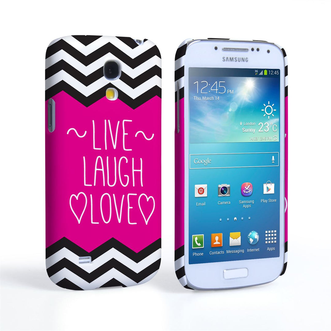 Caseflex Samsung Galaxy S4 Mini Live Laugh Love Heart Case