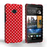 Caseflex HTC One Cute Hearts Red And White Case