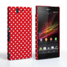 Caseflex  Sony Xperia Z Cute Hearts Red And White Case