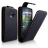 Yousave Accessories Nokia C3 Black Leather Effect Flip Case