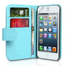 Yousave Iphone 5 / 5S Leather Effect Wallet Case - Light Blue