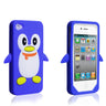 YouSave Accessories iPhone 4 and 4s Silicone Penguin Case - Blue