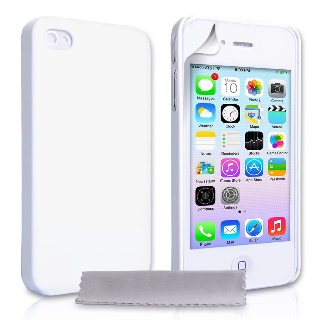 YouSave Accessories iPhone 4 / 4S Hard Hybrid Case - White 