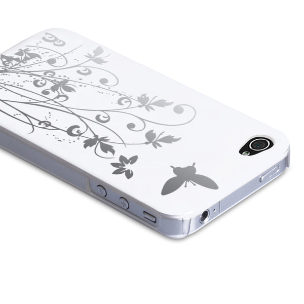 YouSave Accessories iPhone 5 / 5S White Butterfly IMD Hard Case