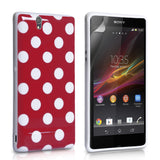 YouSave Accessories Sony Xperia Z Red Polka Dot Silicone Case