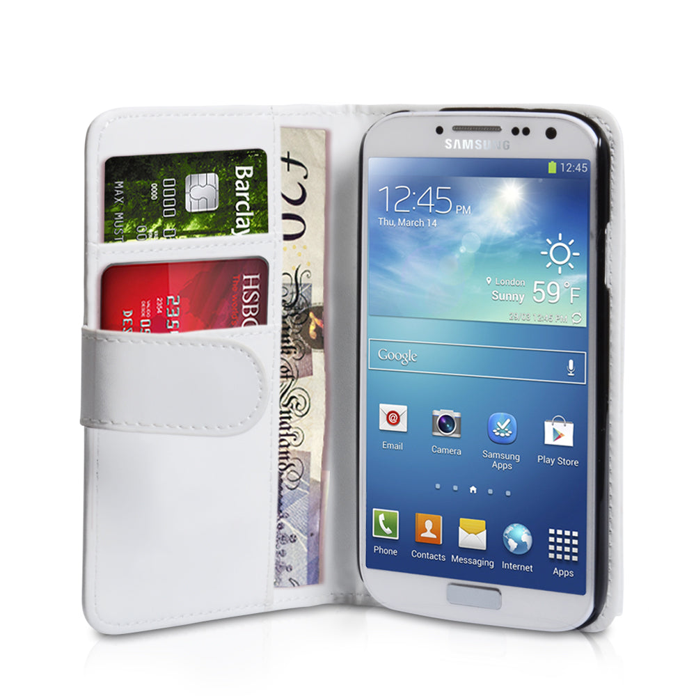 YouSave Samsung Galaxy S4 Leather Effect Wallet Case - White