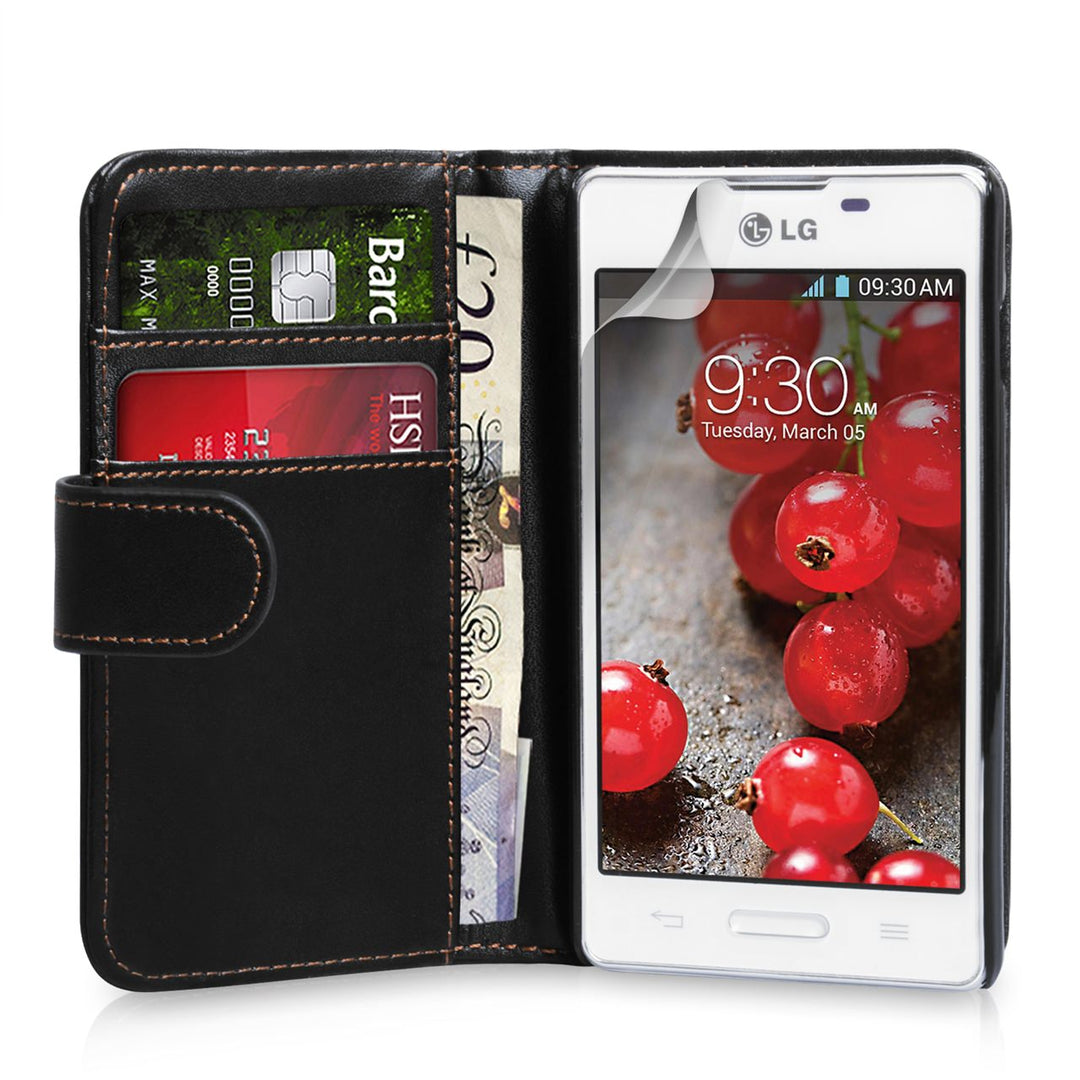 YouSave Nokia Lumia 1020 Textured Faux Leather Wallet Case - Black