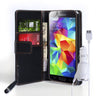 Yousave Accessories Galaxy S5 Leather-Effect Wallet Case Mini Pen And Car Charger