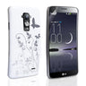 Yousave Accessories LG G Flex Floral Butterfly Hard Case - White-Silver
