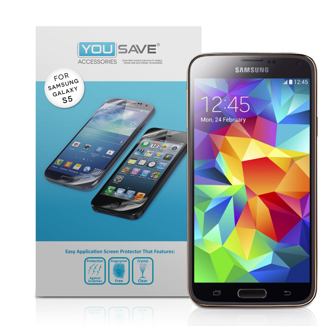 YouSave Accessories Samsung Galaxy S5 Screen Protectors x3