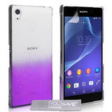 YouSave Accessories Sony Xperia Z2 Raindrop Hard Case - Purple-Clear