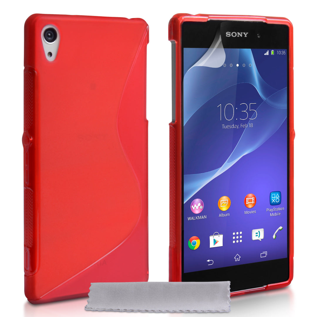 Caseflex Sony Xperia Z2 Silicone Gel S-Line Case - Red