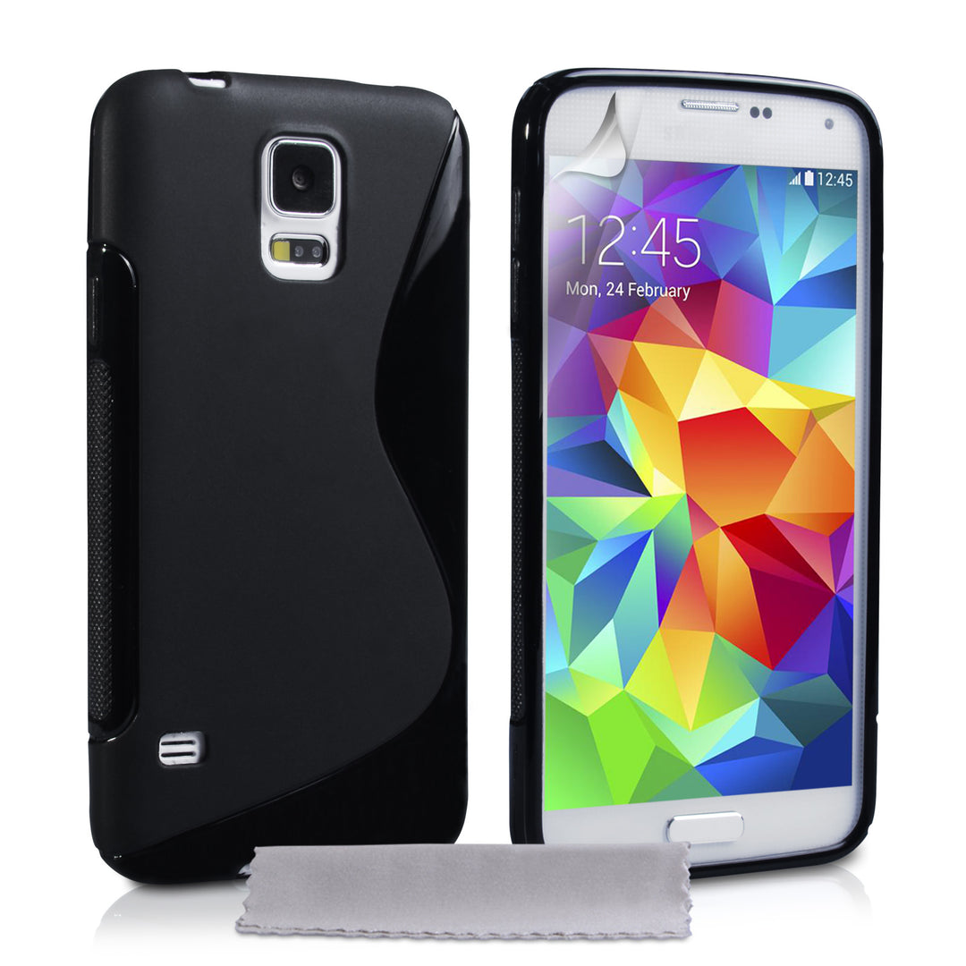 Caseflex Samsung Galaxy S5 Silicone Gel S-Line Case - Black
