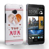Caseflex HTC One 'Love You Mum’ Personalised Hard Case – Pink