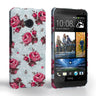 Caseflex HTC One Vintage Roses Wallpaper Hard Case – Light Blue