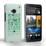 Caseflex HTC One Wilde Stars Quote Hard Case – White-Green