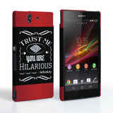 Caseflex Sony Xperia Z Bourbon Whiskey Quote Hard Case – Black