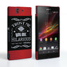 Caseflex Sony Xperia Z Bourbon Whiskey Quote Hard Case – Black