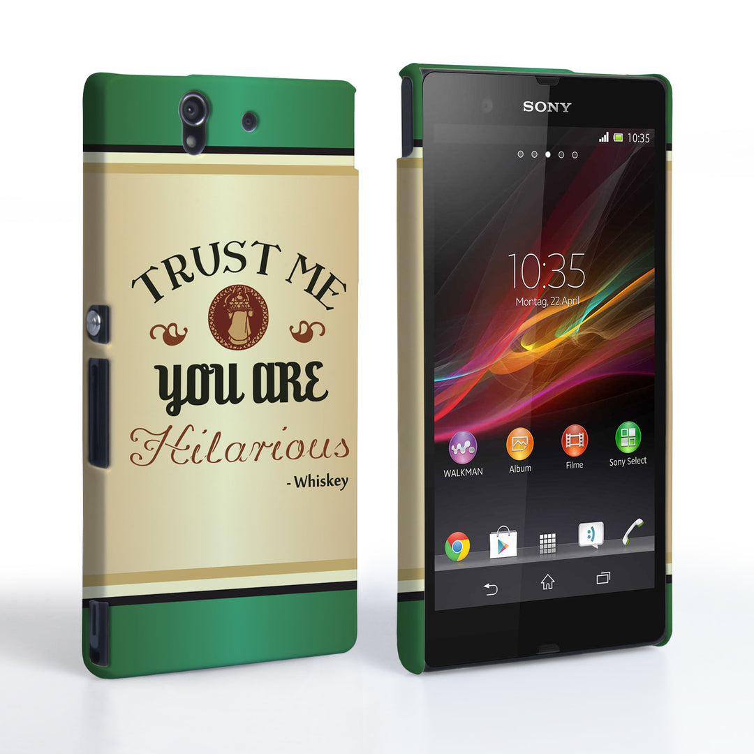 Caseflex Sony Xperia Z Irish Whiskey Quote Hard Case – Green