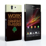 Caseflex Sony Xperia Z Wilde Drinking Classes Quote Hard Case - Black