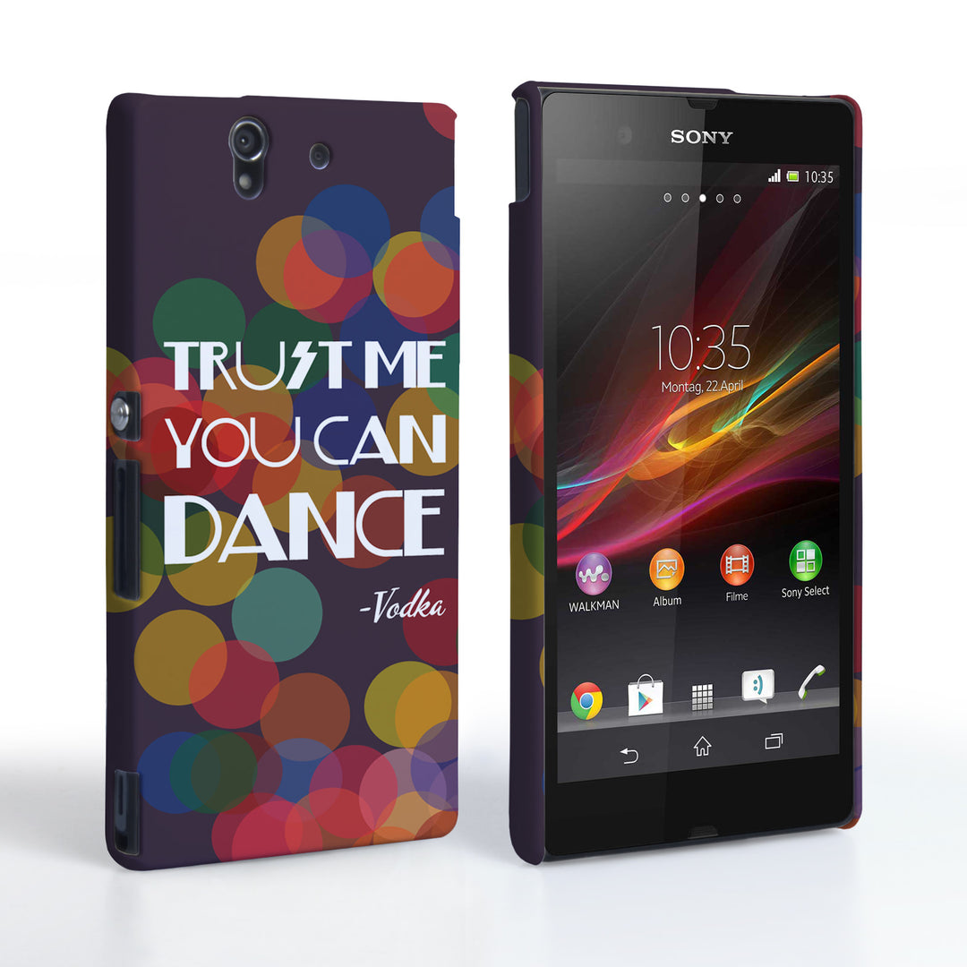 Caseflex Sony Xperia Z Vodka Dance Quote Hard Case – Purple
