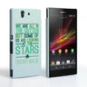 Caseflex Sony Xperia Z Wilde Stars Quote Hard Case – White-Green